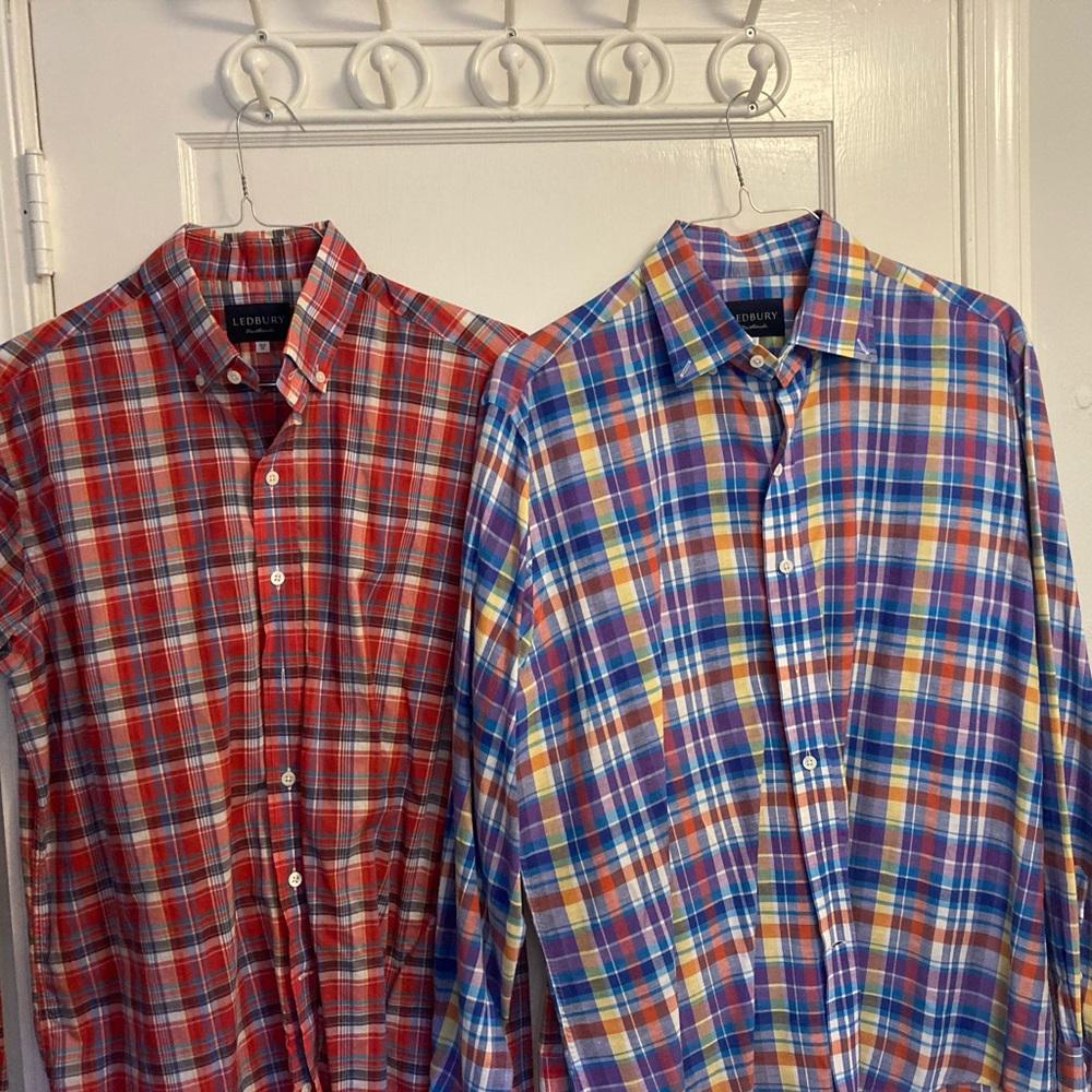 Bundle of two Ledbury button down shirts. Neck Size 16.5 / 16 1/2. Sleeves 35